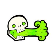 cartoon spooky skull N265