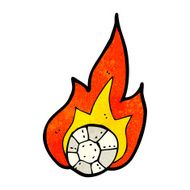 Cartoon Flaming Football N7