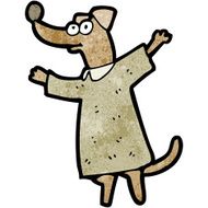 cartoon dog wearing dress N2