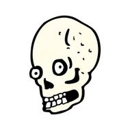 cartoon spooky skull N266