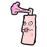 cartoon aerosol spray can N29