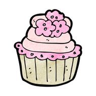 cartoon cupcake N222