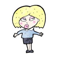 cartoon blond woman N21