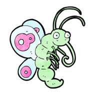 funny cartoon butterfly N27