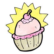 cartoon cupcake N223