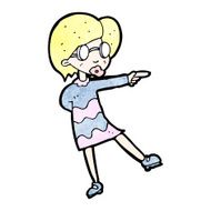 cartoon woman pointing N322
