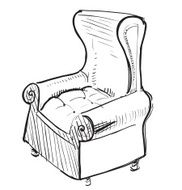 Old leather armchair