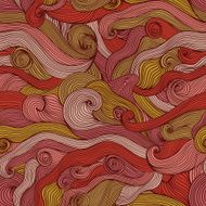 Seamless hand-drawn waves texture N7