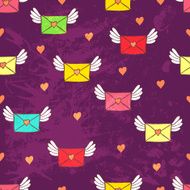 Seamless pattern with post letters