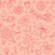 doodle vector seamless pattern N3