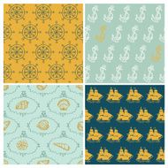 Set of Marine backgrounds