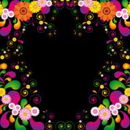 Black Background With Flowers