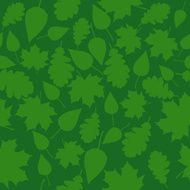 vector pattern of silhoettes green leaves