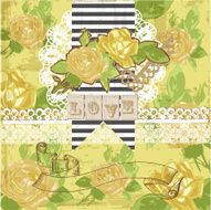 Yellow roses in vector