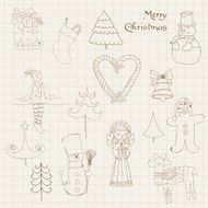 Doodle Christmas Design Elements N2