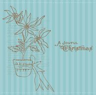 Christmas Vintage Card with Flower N2