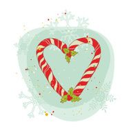 Vintage Christmas Candy Wreath Card