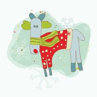 Retro Christmas Reindeer Card