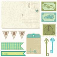 Vintage Postcard with Scrapbook N2