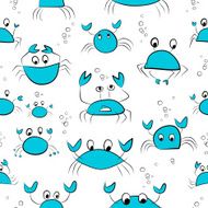 Funny crabs seamless pattern for your design N2
