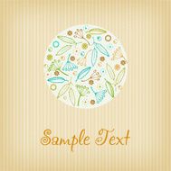 Autumn beige illustrated background with place for your text