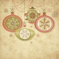 Retro Christmas Ornaments N5