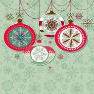 Retro Christmas Ornaments N6