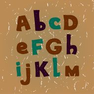 Colorful stylized Doodle Alphabet