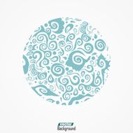 Abstract hand-drawn pattern waves background N5