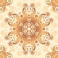 Ornate vintage vector pattern in mehndi style N4