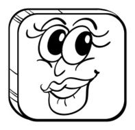 cube with a face of woman