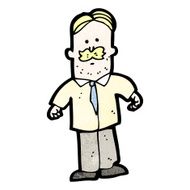 cartoon mustache man N39