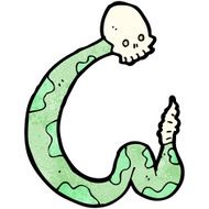 cartoon spooky serpent N4