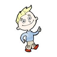 cartoon man giving thumbs up sign N33