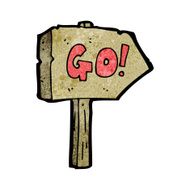 cartoon race start sign N6