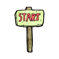 cartoon race start sign N7