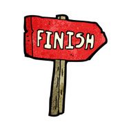 Cartoon Finish Sign N6
