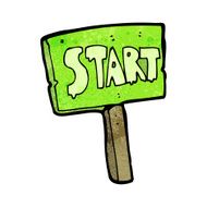 cartoon race start sign N10