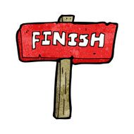 Cartoon Finish Sign N7
