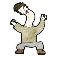 cartoon man with bent neck N5