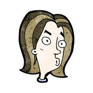 cartoon confused woman N163