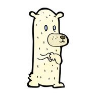 cartoon little polar bear N15