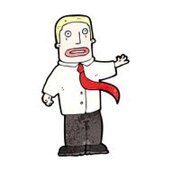 cartoon waving man N109