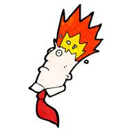 cartoon man with exploding head N21