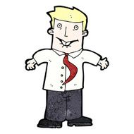 cartoon business man shrugging shoulders N2