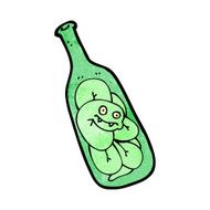 cartoon snake in bottle N12