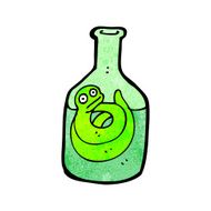 cartoon snake in bottle N13