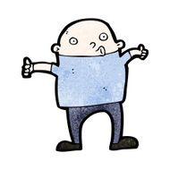 cartoon man giving thumbs up sign N34