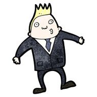 cartoon business man shrugging shoulders N3