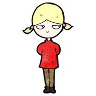 cartoon annoyed blond girl N2